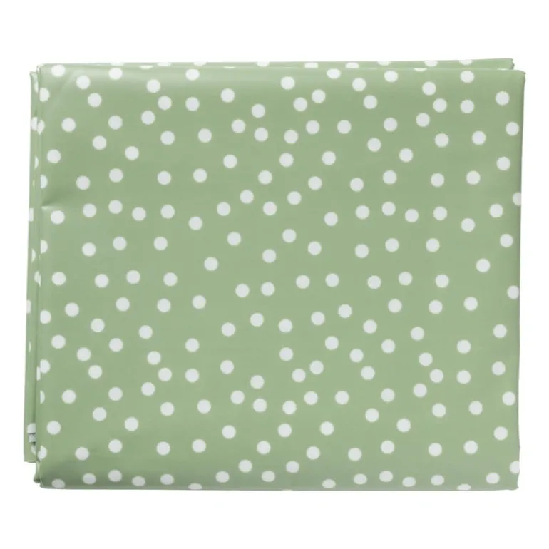 Tafelkleed dots - groen/wit - 150x220 cm