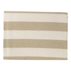 Tafelkleed gestreept groot - wit/beige - 145x320 cm