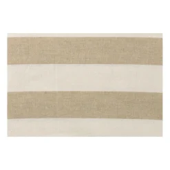 Tafelkleed gestreept groot - wit/beige - 145x320 cm