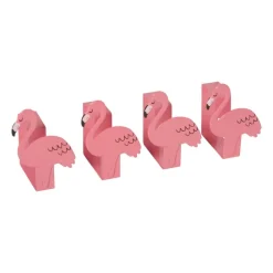 Tafelkleedklemmen flamingo - roze - set van 4