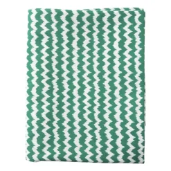 Tafelkleed zigzag - groen/wit - 140x240 cm