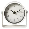 Tafelklok - beige/zwart - 13x12.5x4.3 cm