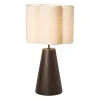 Tafellamp bloem Caroline - beige/bruin - ø35x62 cm