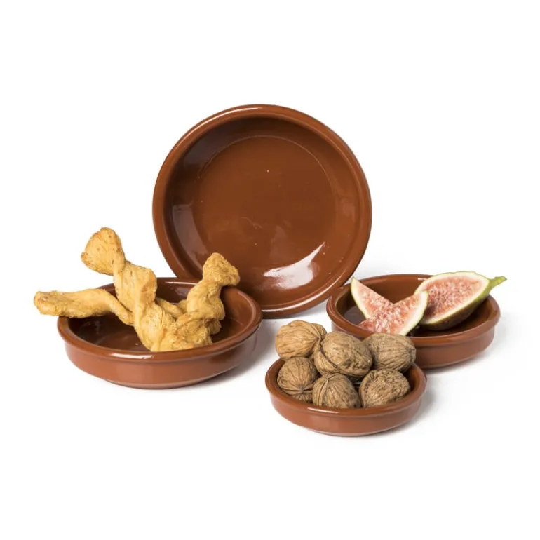 Tapasbakje klei - bruin - ⌀12 cm
