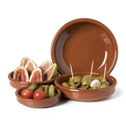 Tapasbakje klei - bruin - ⌀16 cm