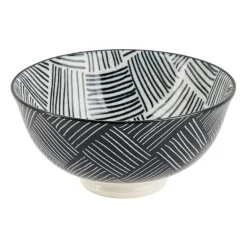 Tapas rijstschaaltje Sevilla - zwarte streepjes - ø11,5x5,8 cm