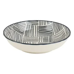 Tapas schaaltje Sevilla - zwarte streepjes - ø14x3,5 cm