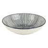 Tapas schaaltje Sevilla - zwarte lijnen - ø14x3,5 cm