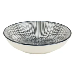 Tapas schaaltje Sevilla - zwarte lijnen - ø14x3,5 cm