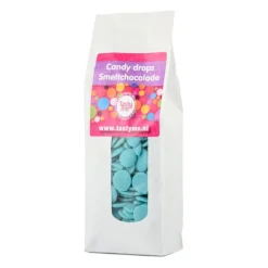 Tasty Me candy drops smeltchocolade - blauw - 300 gram