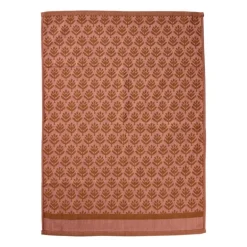 Theedoek palmboom - roze/bruin - 50x70 cm