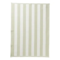 Theedoek strepen - groen/wit - 50x70 cm