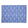 Theedoek vissen - blauw/wit - 50x70 cm