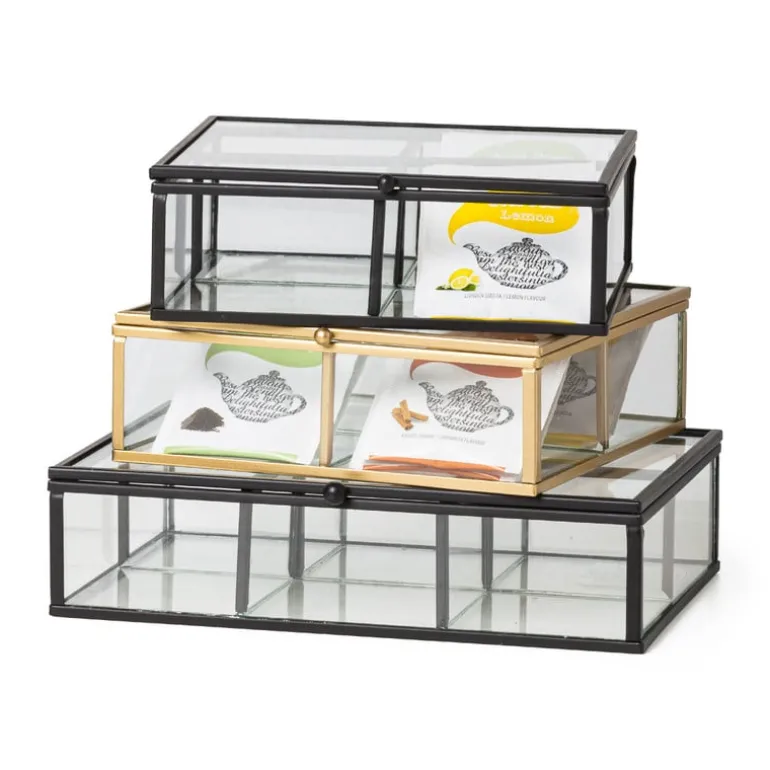 Theedoos - 20x15x5 cm - zwart