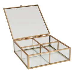 Theedoos - 15x15x5.5 - goud