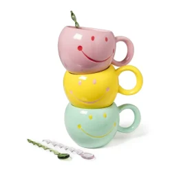 Theelepels groen - glas - set van 4