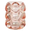 Theelichthouder bubbels - roze - ø8.5x9 cm