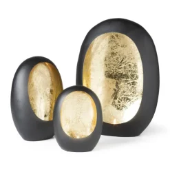 Theelichthouder Egg - middel - 18x9x24 cm