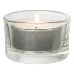 Theelichthouder helder - transparant - ø5x3.2 cm