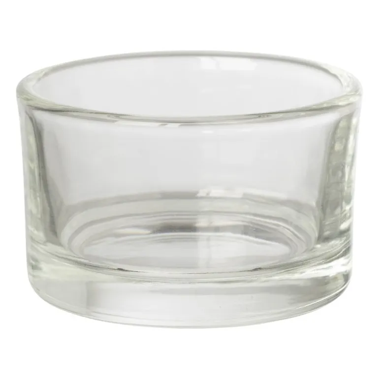Theelichthouder helder - transparant - ø5x3.2 cm