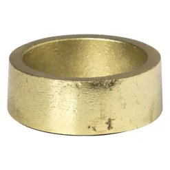 Theelichthouder rond - goud - ø5.5x3 cm