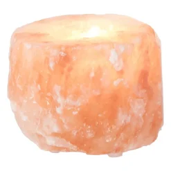 Theelichthouder zoutsteen - ø7.5x7 cm