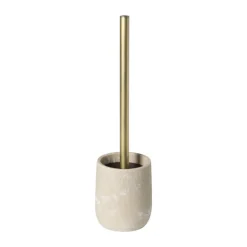 Toiletborstel marmer - beige - ø10x37 cm