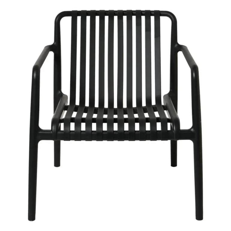 Tuinfauteuil Lea - zwart - 75.5x75.5x66.5 cm