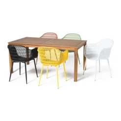 Tuinstoel elisa - geel - 63x53x85 cm