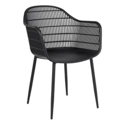 Tuinstoel elisa - zwart - 63x53x85 cm