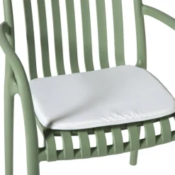 Tuinstoel kussen - beige - 38x41 cm