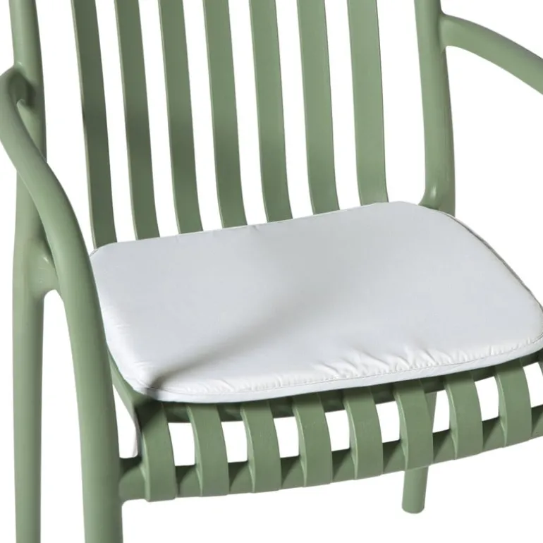 Tuinstoel kussen - beige - 38x41 cm
