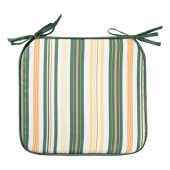 Tuinstoel kussen - gestreept - 38x41 cm