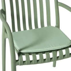 Tuinstoel kussen - groen - 38x41 cm