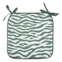 Tuinstoel kussen - zebraprint - 38x41 cm