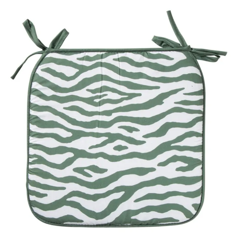 Tuinstoel kussen - zebraprint - 38x41 cm