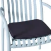 Tuinstoel kussen - zwart - 38x41 cm
