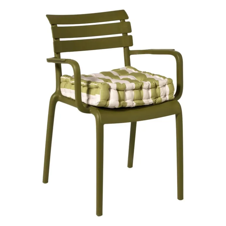 Tuinstoel met armleuning Napoli - groen - 83x55x48 cm
