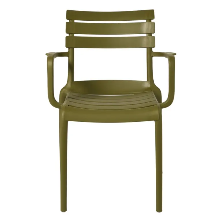 Tuinstoel met armleuning Napoli - groen - 83x55x48 cm