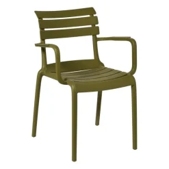 Tuinstoel met armleuning Napoli - groen - 83x55x48 cm