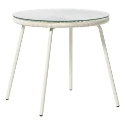 Tuintafel Hawaii - beige/transparant - ø45x42 cm