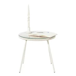 Tuintafel Hawaii - beige/transparant - ø45x42 cm
