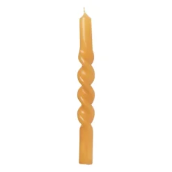 Twisted dinerkaars - okergeel - ⌀3x25 cm