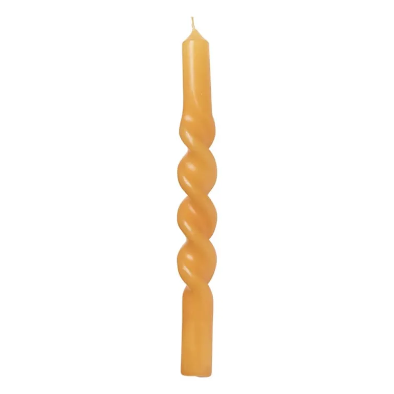 Twisted dinerkaars - okergeel - ⌀3x25 cm