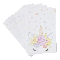 Unicorn uitdeelzakjes - multikleur - set van 8