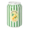 Vaas blikje lemonade - groen/wit - ø6.5x11 cm