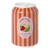 Vaas blikje watermeloen - oranje/roze - ø6.5x11 cm