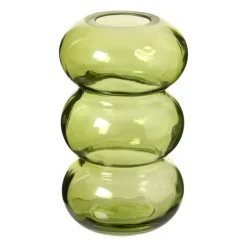 Vaas 3 bollingen - groen - ø8.5x13 cm