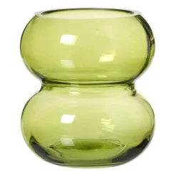 Vaas 2 bollingen - groen - ø8x8.5 cm