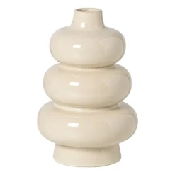 Vaas drielaags - beige - ø15.5x25.5 cm